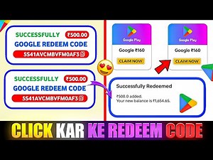 CLICK कर के FREE REDEEM CODES 🤩 | REDEEM CODE FREE | HOW TO GET GOOGLE PLAY STORE REDEEM CODES
