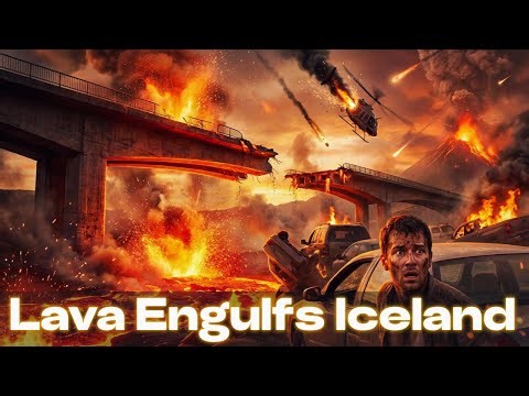 Iceland Volcano Apocalypse | Lava Swallows Cities – Hyper-Realistic 4K