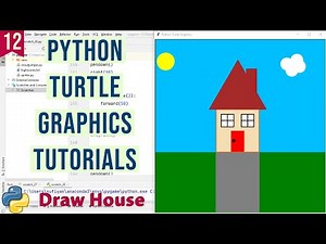 Draw House with Python Turtle | Python Turtle Graphics Tutorial # 12 | graphics in python