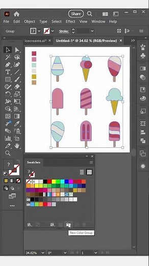 Illustrator: Auto generate a Color Group from a Design