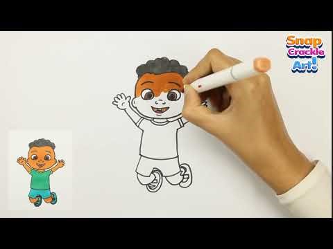 How To Draw Cody From Cocomelon Step By Step