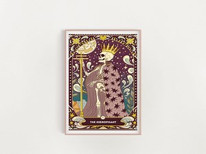 Impression d'art, impression définition le hiérophante, impressions d'art mural, impression de cartes de tarot, tarot, téléchargement immédiat, moderne, impression amour, arcanes majeurs - Etsy France