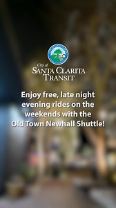 🚌 To alleviate parking hassles in Old Town Newhall, the FREE Old Town Newhall Shuttle is now rolling every weekend starting this evening, making it easier than ever to explore Santa Clarita’s Premier Arts & Entertainment District. 🕖 Shuttle Hours: �Fridays: 7:00 – 11:45 p.m.�Saturdays: 2:00 – 11:45 p.m.�Sundays: 2:00 – 8:15 p.m. 📍Stops conveniently loop through parking areas and all your favorite Old Town Newhall spots. Track the shuttle in real time with the Santa Clarita Transit app! View t