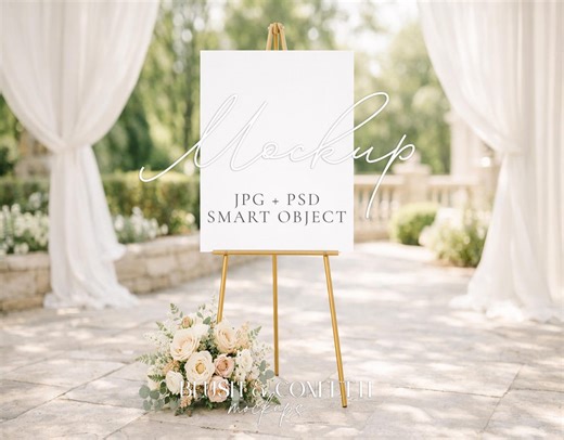Outdoor Wedding Welcome Sign Mockup, Seating Chart Sign Mockup, Event Sign Mockup, Simple Blank Sign Digital Mockup, JPG & PSP Smart Object - Etsy