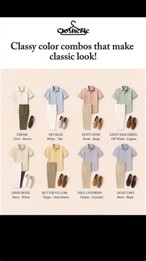 Classic colour combos that make a classic Look.