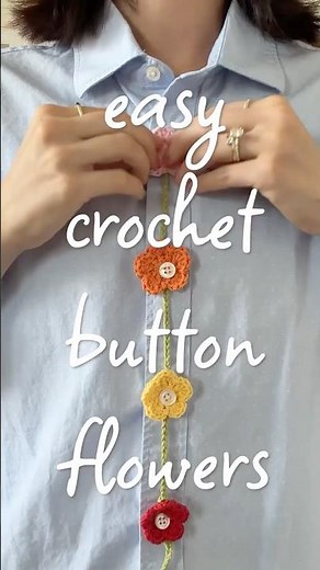 These easy DIY crochet button flowers are so cutie | A for Effort