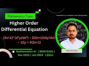 Legendre differential equation | Higher order differential equations |