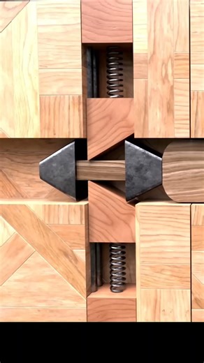 Clever Wooden door Latch |Push-PushLocking |DIY #woodworking