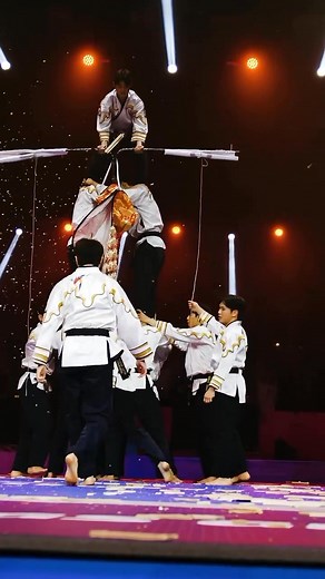 Jump higher__World Taekwondo Demonstration Team performance during Wuxi 2025 World Taekwondo Championships Opening Ceremony #worldtaekwondo #TaekwondoSpirit @topfans | Barefoot Martial Arts Academy