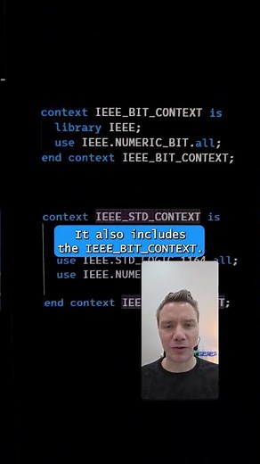 The predefined IEEE_STD_CONTEXT in VHDL
