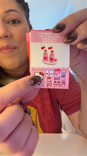 Emily Meldrim on Instagram: "Making the strawberry milkshake! From Miniverse hello kitty!"