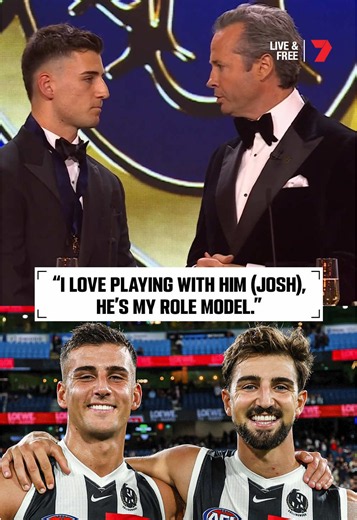 Nick Daicos undertands how special it is to play alongside his brother for the Pies 🥰 #afl #footy #brownlow #collingwood #nickdaicos