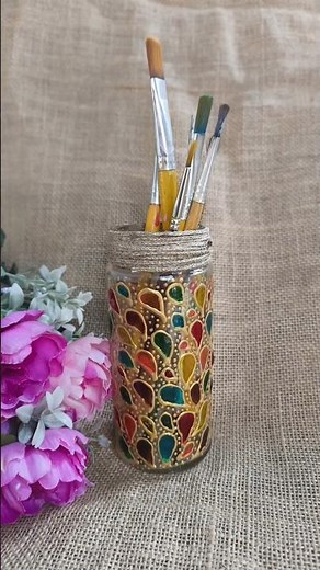 DIY Glass Jar Decor | Colorful Upcycled Vase 🌈 | Zariya
