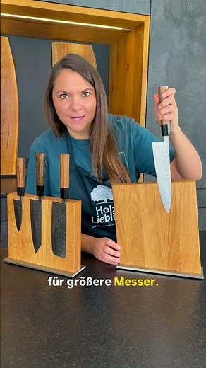 Magnetic knife blocks made of solid wood 🔪✨