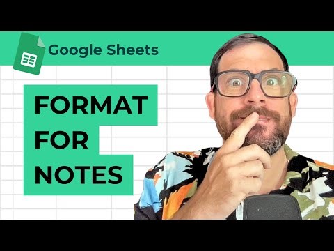 How To Format Sheets for Notes and Sort By Group