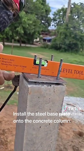 Install Steel Base Plate onto Concrete Column — Step-by-Step