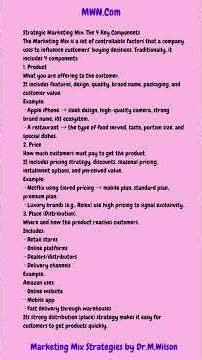 Marketing Mix Strategies#Marketing Management