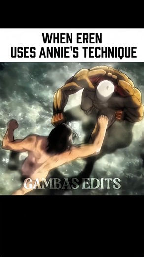 ANNIE's TECHNIQUE🔥🔥📈💀 ||ATTACK ON TITAN #EREN YEAGER # aot # erenyeager # short
