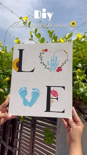 Diy Baby Keepsake ideas #diy #shortviral #craft #artshorts #acrylicpainting #artcraft #painting