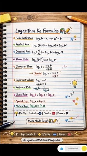 Logarithm Formula Tricks 🤯 | 1 Video Me Sab Yaad | Class 10/11 Maths 🔥