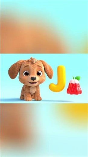 Can you wiggle like Jelly? 🍮 Learn Letter J with PupPop! #shorts #kids #abc