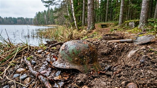 Buried finds at old German positions exposed a wartime past