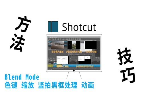 Shotcut使用小技巧——混合模式、手机竖拍黑条处理、动画、多次缩放、局部显示和一屏多显