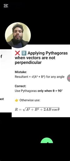 Common mistake of Parallelogram Law of Vector