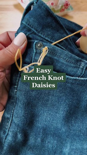 DIY French Knot Daisies Embroidery Tutorial