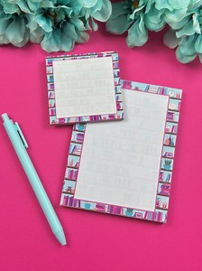 Bookshelf Notepad & Sticky Notes Set, Pink Blue Purple Stationary for Bookworm, Annotation Reading Accessories, Book Lover Gift Idea - Etsy