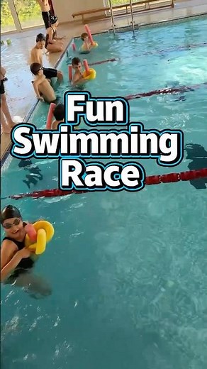 Fun Swimming Relay Race! 🏊‍♂️ 🏁