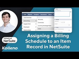 NetSuite Tutorial Assigning a Billing Schedule to an Item Record in NetSuite