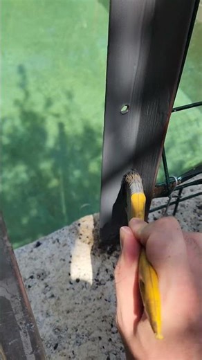 Painting New Irrigation Pool Reinforcement Bars - Metal Protection