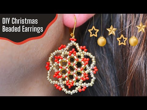 DIY Christmas Beaded Earrings – Easy Festive Jewelry Tutorial