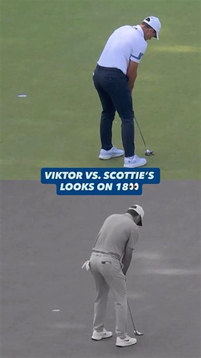 The similarities between Viktor and Scottie’s final putts 👀