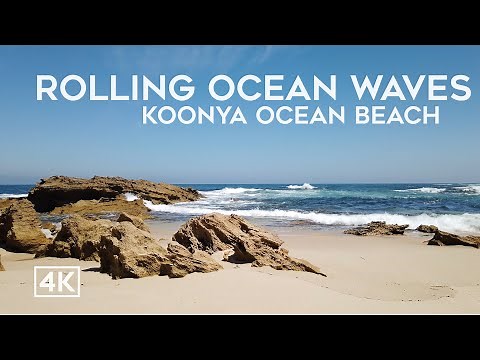 Rolling Ocean Waves - Koonya Ocean Beach (Loopable 4k Screensaver)