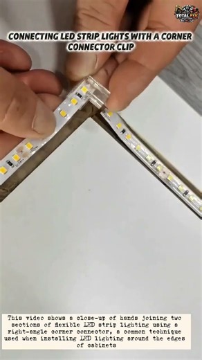 CONNECTING LED STRIP LIGHTS WITH A CORNER CONNECTOR CLIP