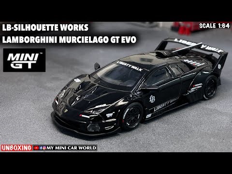 『MY MINI CAR WORLD』UNBOXING MINI GT 1/64 LB-SILHOUETTE WORKS LAMBORGHINI MURCIELAGO GT EVO