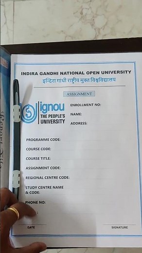 how to complete ignou assignment #ignouassignment #ignouassignmentsolved #howtomakeignouassignment