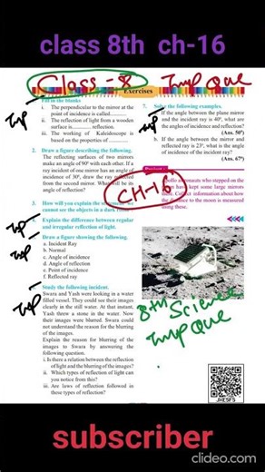 class 8th chapter 16 science important question #class8science