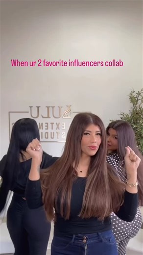 Lulu Hair Extensions on Instagram: "We had so much fun creating this with my besties 👯 🤭 something different than just a before and after lol 🥰🥰 @deysidanger @shellraven #hairextensions #explorar #explorepage✨ #hairstylist #reels"