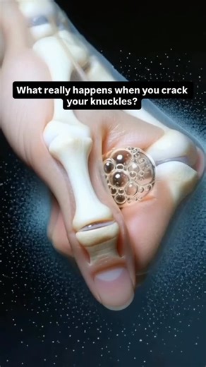 Dr. Goris Nazari PhD on Instagram: "What really happens when you crack your knuckles? - - - That pop isn’t bones grinding or joints breaking. - - It’s a pressure drop inside the joint that creates a gas bubble in the fluid. - - No, it doesn’t cause arthritis. - - Yes, that myth is dead. - - You can’t re-crack right away because the gas needs time to dissolve again. - - And it feels good because your brain gets a quick dopamine hit. - - - #cracking #bone #science #facts"