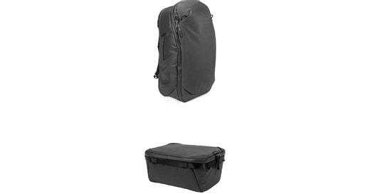 Peak Design Travel Backpack with Small/Medium Camera Cube V2 Kit (Black, 30L)