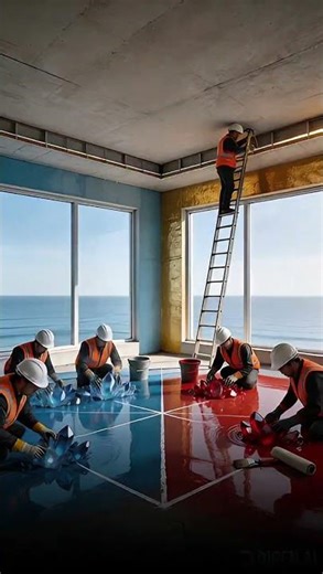 THIS DUBBLE EPOXY FLOOR IS AMAZING 😍😍