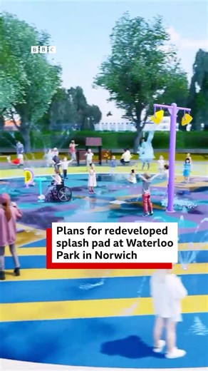 BBC Norfolk on Instagram: "This is how the splash pad at Waterloo Park in Norwich could look after redevelopment. Norwich City Council wants it to be "inclusive and accessible", as well as more water efficient. Councillor Emma Hampton said: “Waterloo Park is an incredible asset to the city... I am delighted that we can future proof this fantastic feature." The new splash pad should be open in time for the summer."