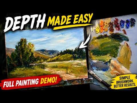The Secret to Depth in Landscape Painting | Oil Painting Demo