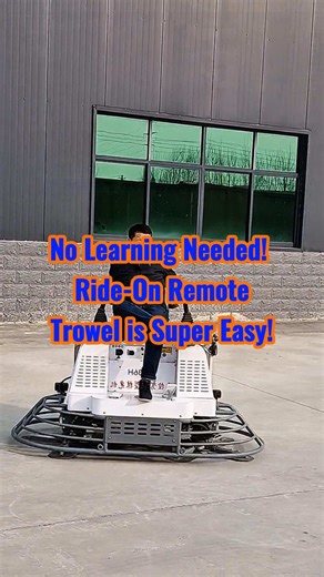 Meet the remote ride-on power trowel! Sit and control, adjust speed remotely, efficiency skyrockets! 📈#powertrowel #construction #rideonpowertrowel #satisfying #fyp