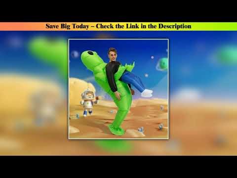 Limited ET Alien inflatable suit Alien Monster Inflatable Costume Scary Green Alien Cosplay Costume