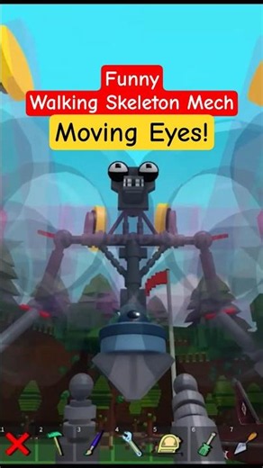 Roblox Build a Boat for Treasure Funny Walking Skeleton Mech moving eyes! #babft #roblox