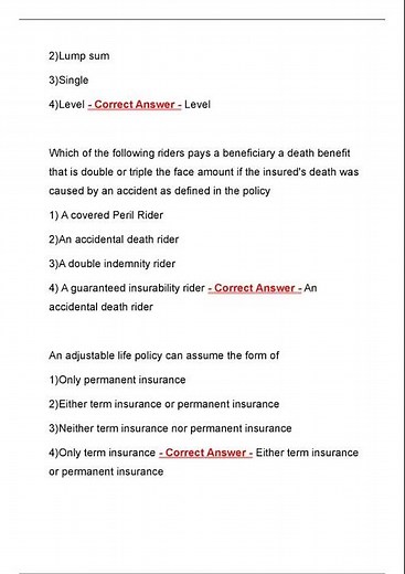 Primerica Life Insurance State Exam Graded A+ Latest 2025